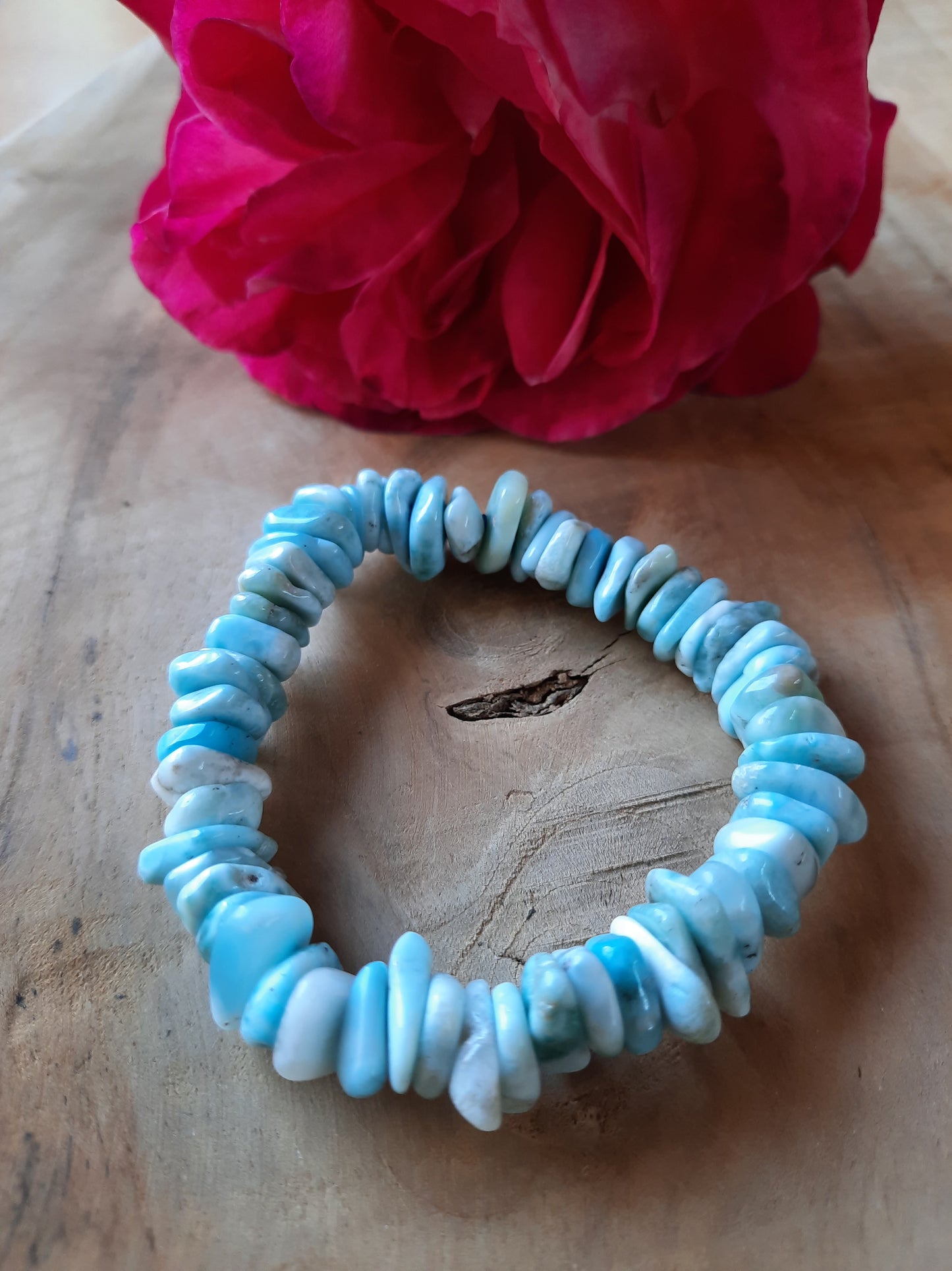 Larimar Armband mit Chips