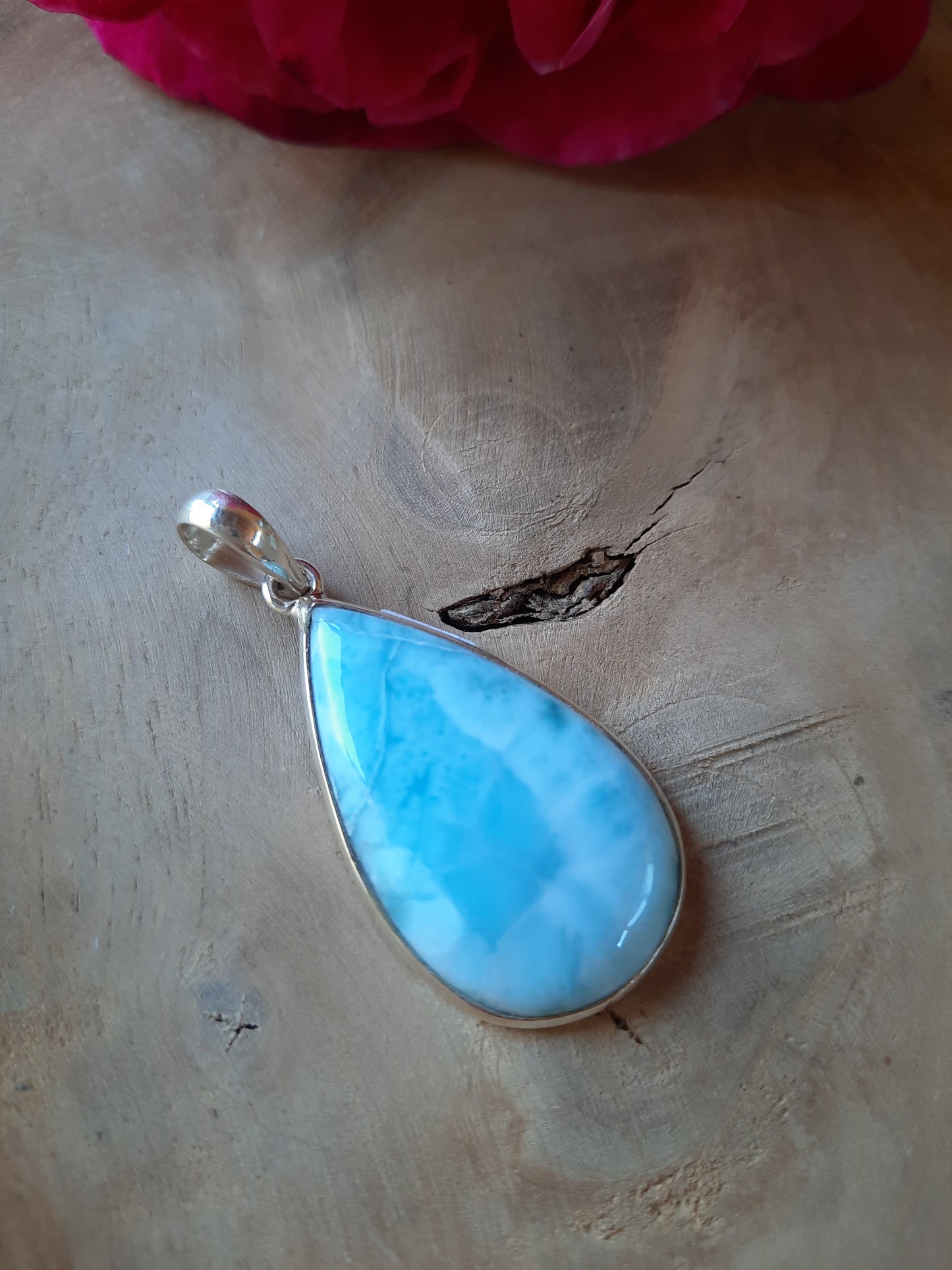Larimar Anhänger Tropfen