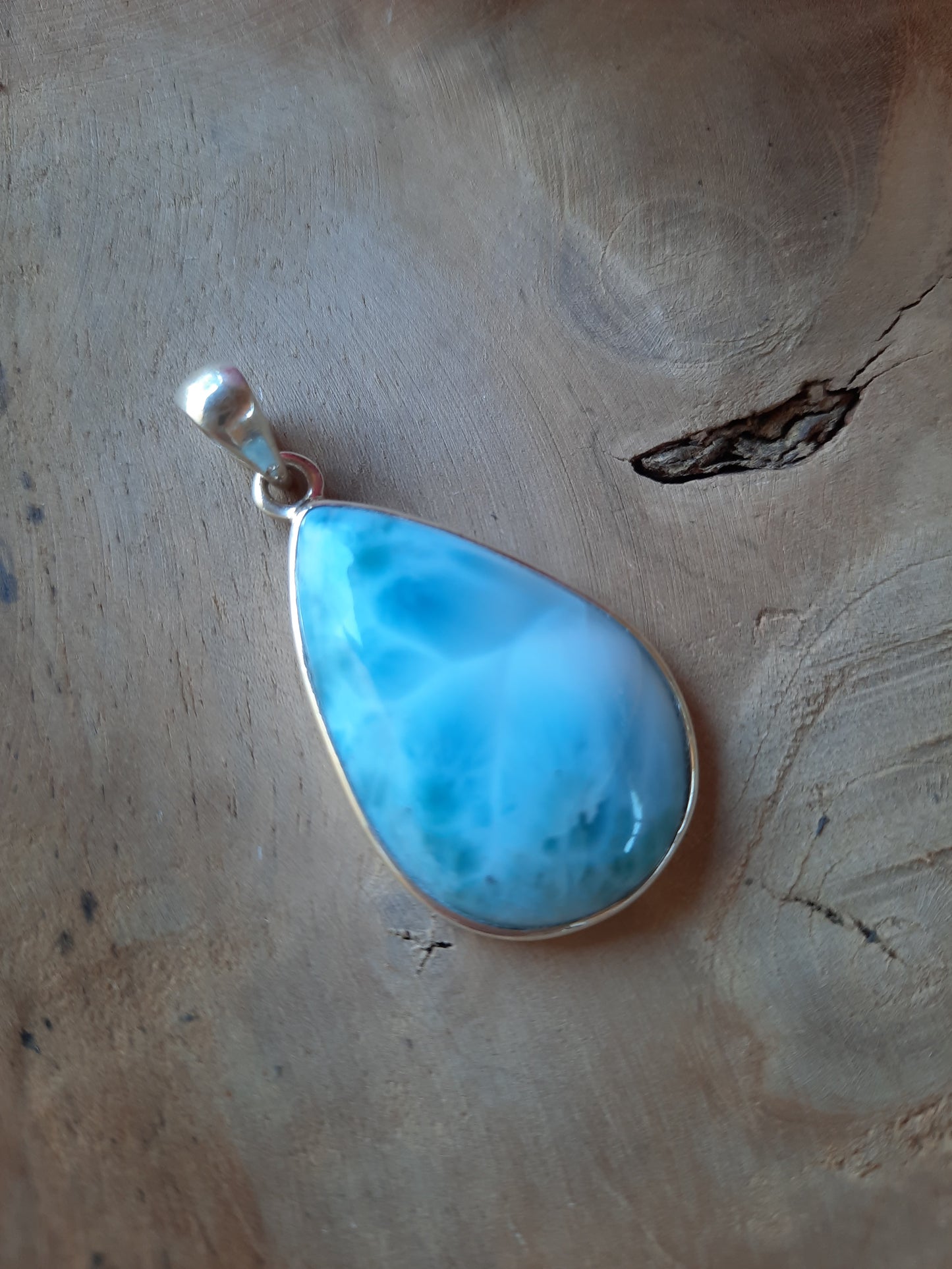 Larimar Anhänger Tropfenform