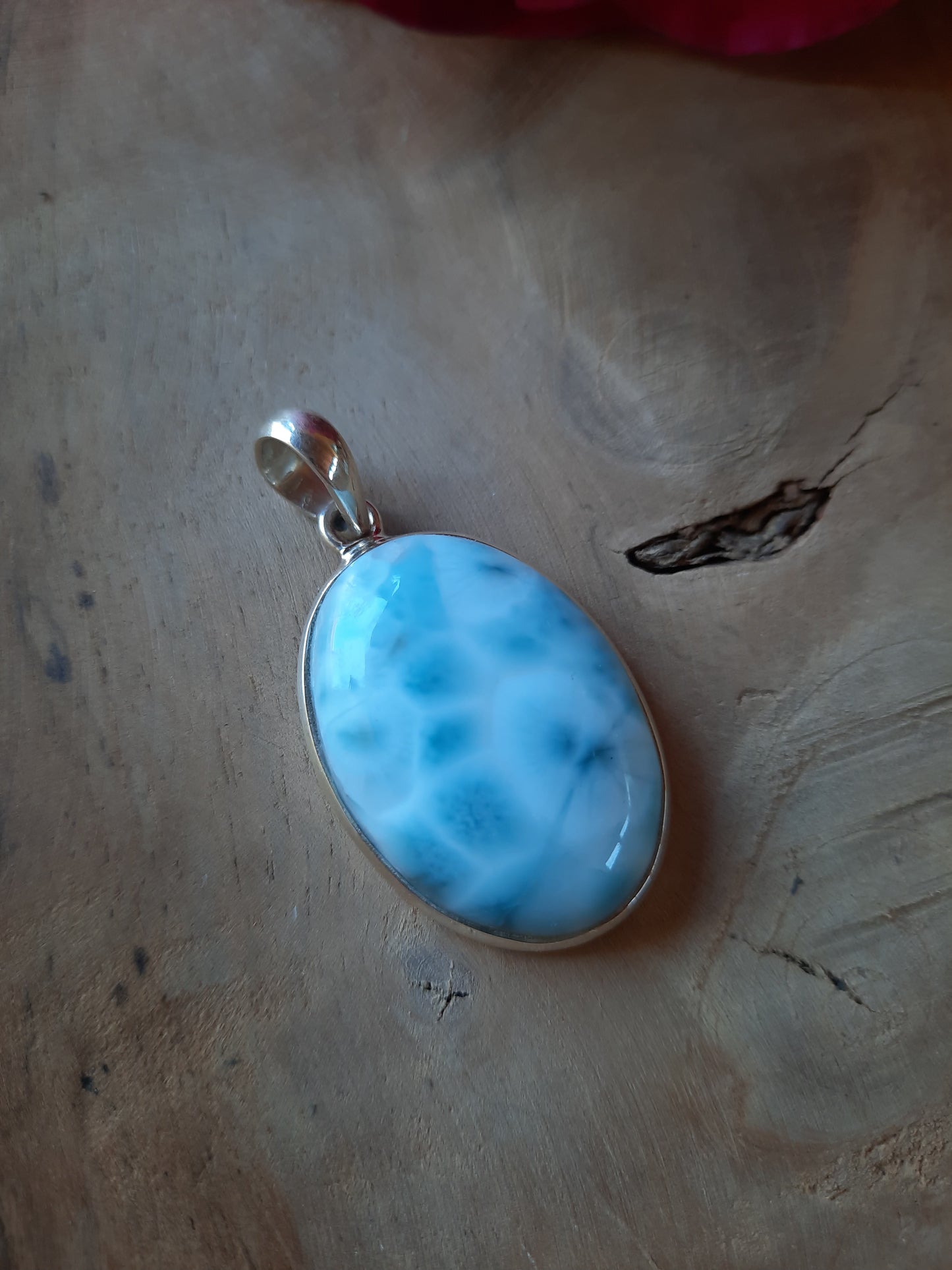 Larimar Anhänger oval
