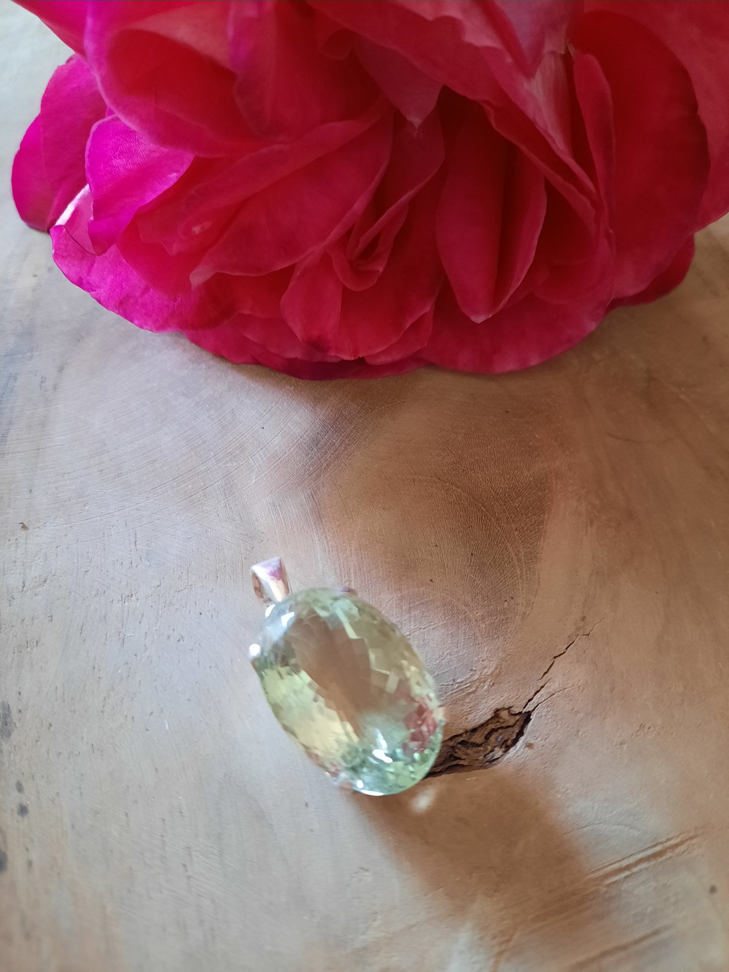 Prasiolith | Grüner Amethyst Anhänger