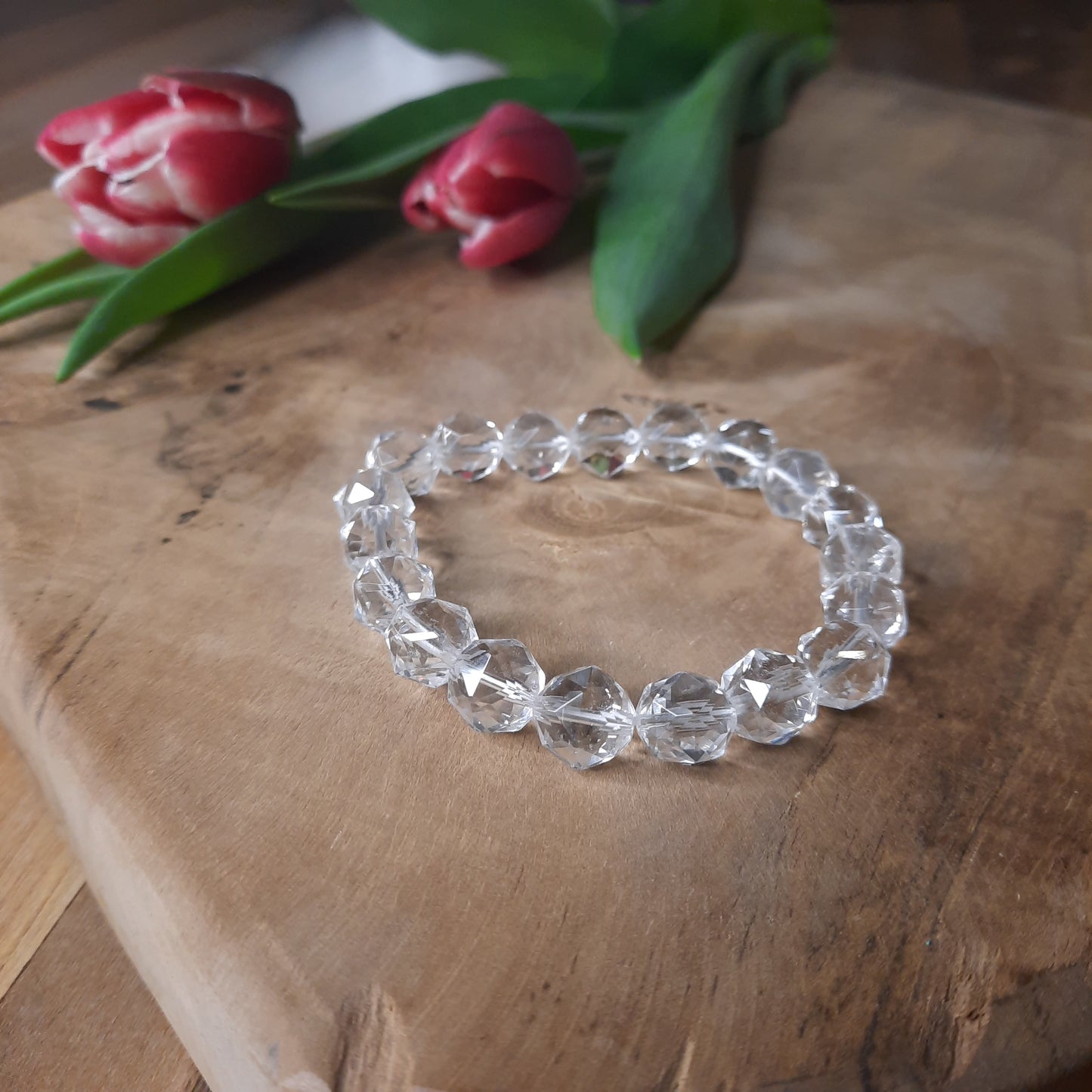 Bergkristall Armband facettiert