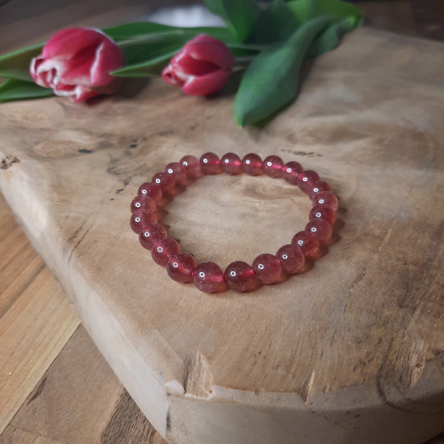 Erdbeerquarz Armband