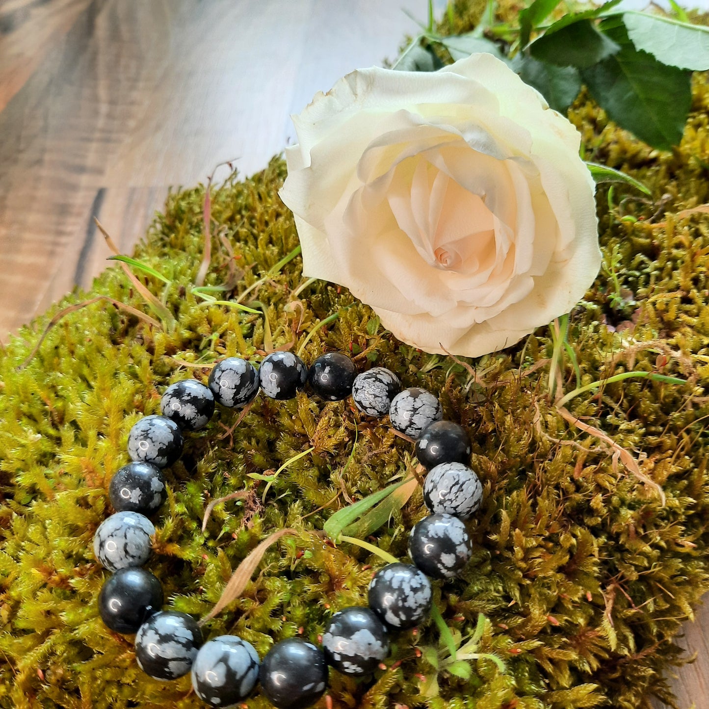 Schneeflockenobsidian Armband
