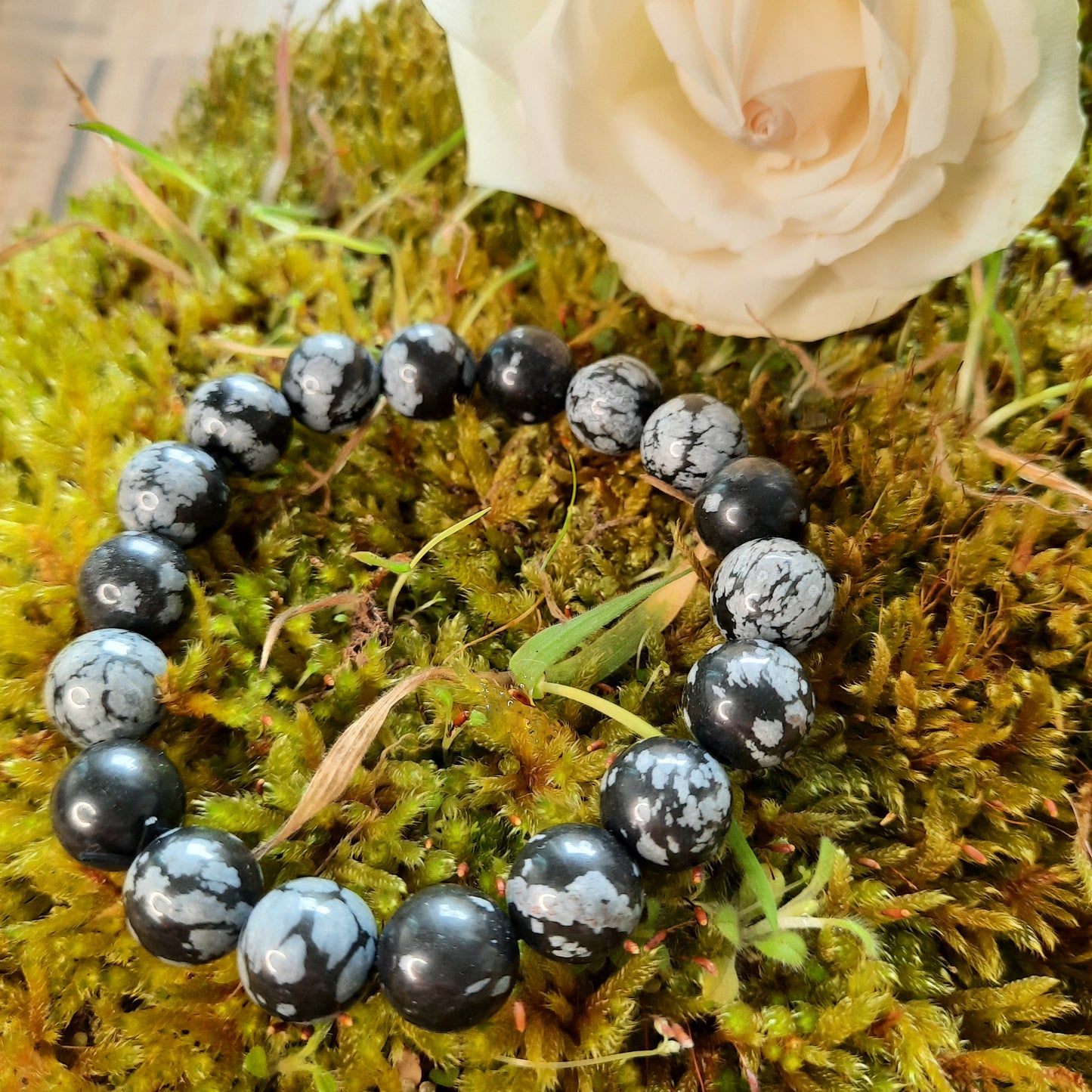 Schneeflockenobsidian Armband