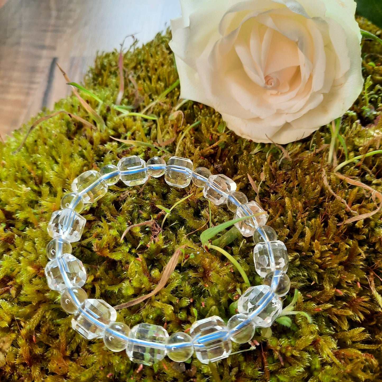 Bergkristall Armband würfelform