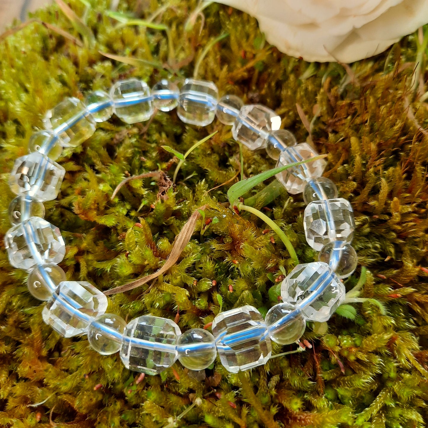 Bergkristall Armband würfelform