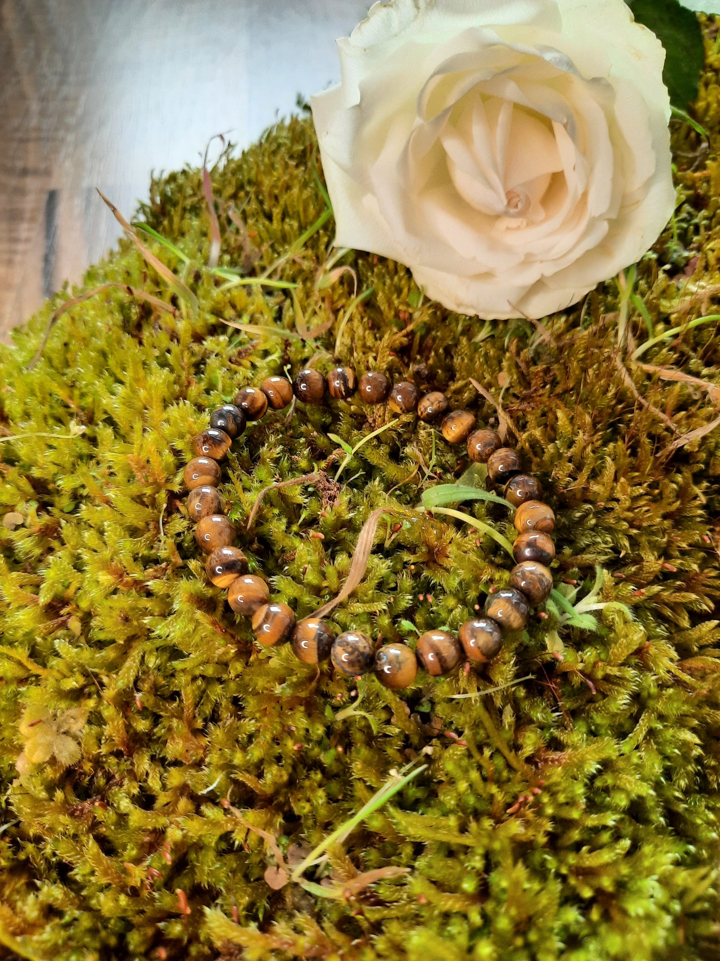 Tigerauge Armband kleine Perlen