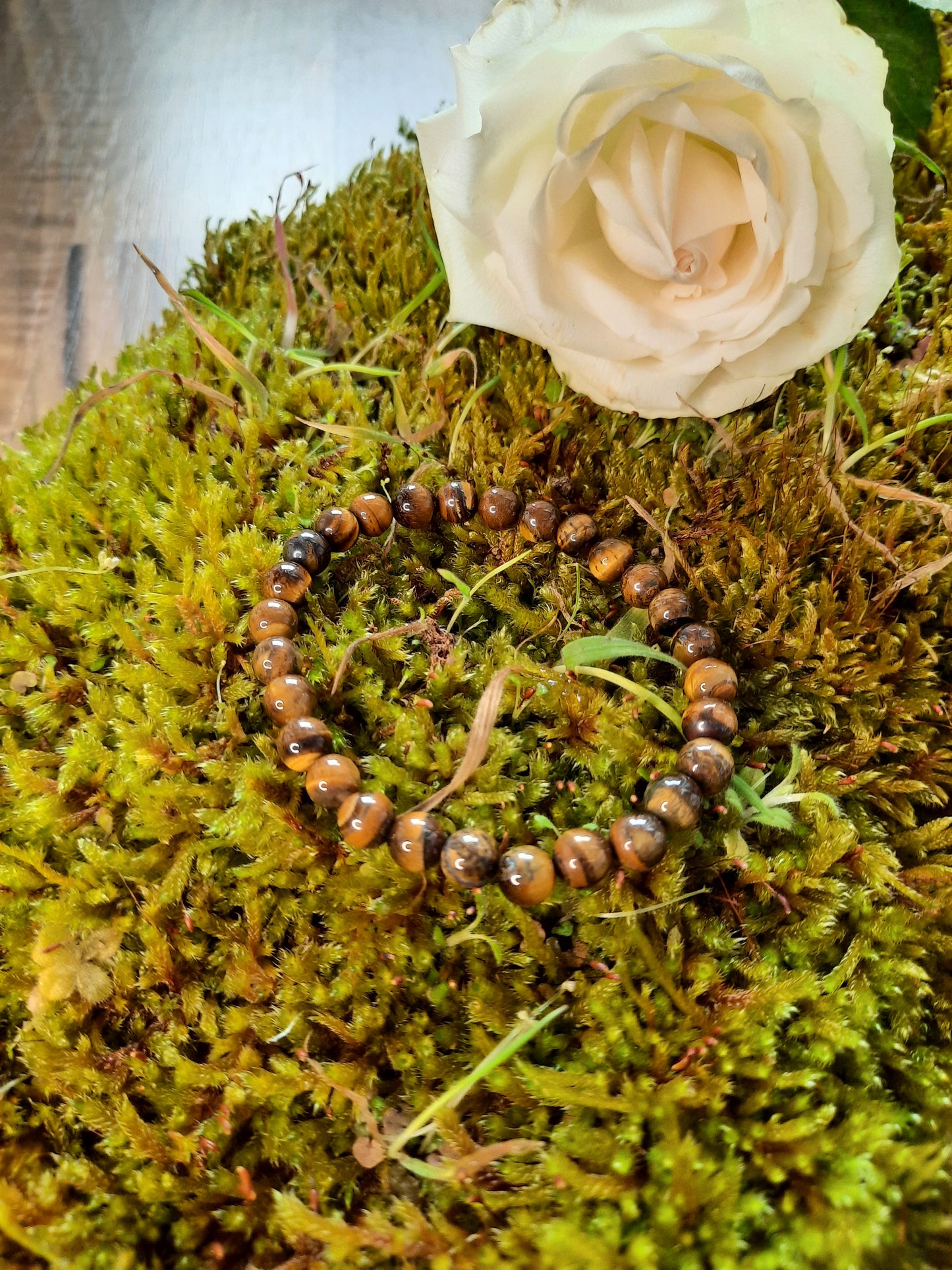 Tigerauge Armband kleine Perlen