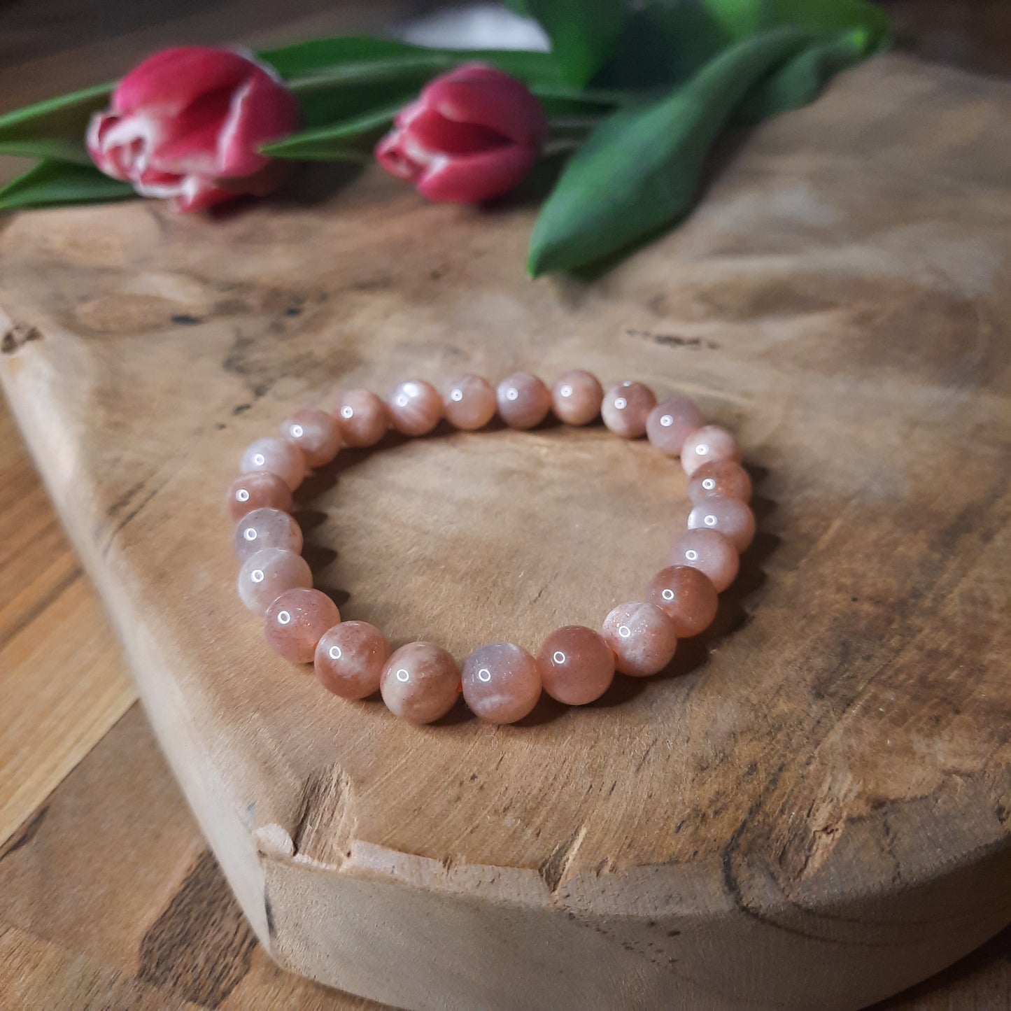 Mondstein mit Sonnenstein Armband